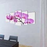 vidaXL-Canvas-muurdruk-set-orchidee-200-x-100-cm