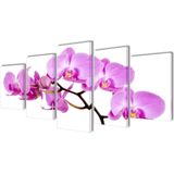 vidaXL-Canvas-muurdruk-set-orchidee-200-x-100-cm