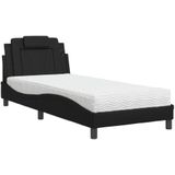 vidaXL Bed met matras kunstleer zwart 80x200 cm