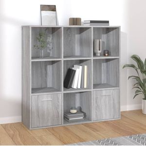 vidaXL Boekenkast 98x30x98 cm grijs sonoma eikenkleurig