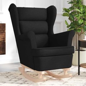 vidaXL Schommelstoel 74x90x102 cm stof zwart