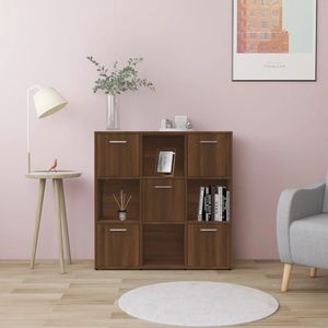 VidaXL Boekenkast 90x30x90 cm Bewerkt Hout Bruineikenkleurig