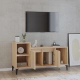 VidaXL Tv-meubel 100x35x55 cm - Bewerkt Hout - Sonoma Eikenkleurig
