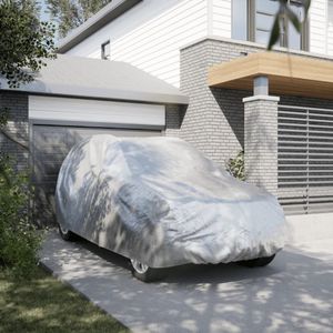 vidaXL Autohoes voor SUV met gespriemen XL volledig PEVA zilverkleurig