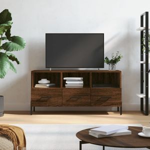 VidaXL Tv-meubel 102x36x50 cm - Bewerkt Hout - Bruineikenkleurig
