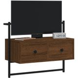 vidaXL Tv-meubel wandgemonteerd 60,5x30x51 cm hout bruin eikenkleur