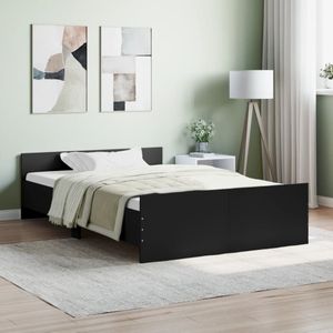 vidaXL-Bedframe-met-hoofd--en-voeteneinde-zwart-120x190-cm