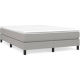 vidaXL-Boxspring-met-matras-stof-lichtgrijs-140x200-cm