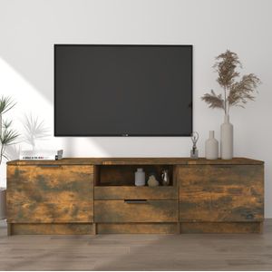 vidaXL-Tv-meubel-140x35x40-cm-bewerkt-hout-gerookt-eikenkleurig