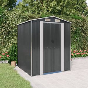 vidaXL Tuinschuur 192x191x223 cm gegalvaniseerd staal antracietkleurig