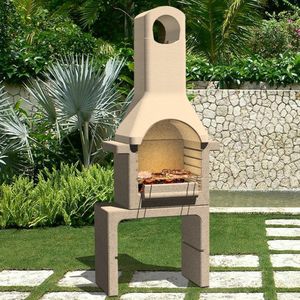 <p>Grill gezellig met vrienden en familie in je tuin of op het terras met onze houtskoolbarbecue! De betonnen tuinbarbecue is stabiel en stevig.</p>
<p>Het rooster is eenvoudig in 2 hoogtes in te stellen om de warmte van de houtskool optimaal te benutten.</p>
<p>Hij heeft ook een bijzettafel waarop je je barbecue-accessoires gemakkelijk kunt plaatsen.</p>
<p>Dankzij de schoorsteen en het verchroomde grillrooster met handvatten is het barbecueën gemakkelijk en leuk! Onze betonnen BBQ kan in elke gewenste kleur geverfd worden.</p>
<p>Let op: deze stenen barbecue is alleen geschikt voor houtskool en niet voor hout.</p>
<p>Montage is vereist.</p>
<ul>
  <li>Materiaal: beton</li>
  <li>Totale afmetingen: 76 x 43 x 195,5 cm (B x D x H)</li>
  <li>Afmetingen rooster: 48 x 33 cm (L x B)</li>
  <li>Grillhoogte: verstelbaar in 4 standen</li>
  <li>Met een verchroomd grillrooster met handvatten</li>
  <li>Met een bijzettafel</li>
  <li>Met een schoorsteen</li>
  <li>Kan in elke gewenste kleur geverfd worden</li>
  <li>Let op: dit product is alleen geschikt voor houtskool en niet voor hout</li>
</ul>