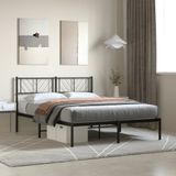 VidaXL-Bedframe-met-hoofdbord-metaal-zwart-120x200-cm