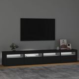 vidaXL Tv-meubel met LED-verlichting 240x35x40 cm zwart