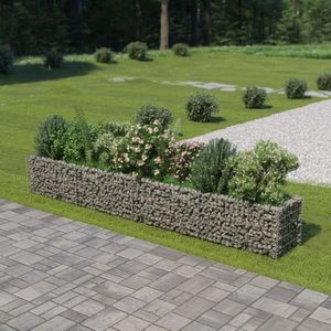 VidaXL Gabion Plantenbak Verhoogd 360x50x50 cm - Gegalvaniseerd Staal