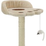 vidaXL Kattenkrabpaal met sisal krabpaal 40 cm beige en bruin