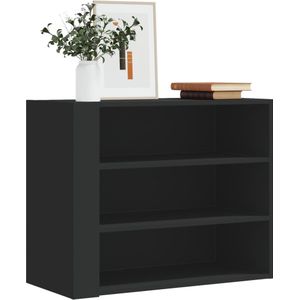 vidaXL Wandkast 75x35x60 cm bewerkt hout zwart