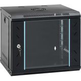 vidaXL - Netwerkkast - Wandgemonteerd - 9U - 19" - IP20 - Koudgewalst Staal