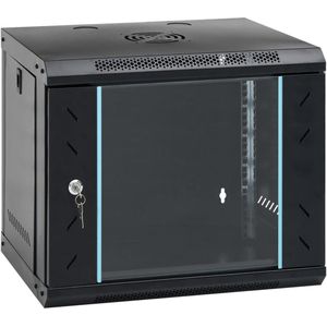 vidaXL - Netwerkkast - Wandgemonteerd - 9U - 19" - IP20 - Koudgewalst Staal