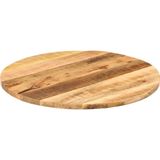 vidaXL Tafelblad rond Ø 80x2,5 cm massief ruw mangohout