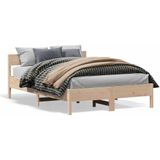 vidaXL Bedframe met hoofdbord massief grenenhout 120x190 cm