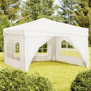 VidaXL Inklapbare Partytent met Zijwanden 3x3m - Crèmekleurig