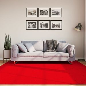 vidaXL-Vloerkleed-HUARTE-laagpolig-zacht-wasbaar-200x200-cm-rood