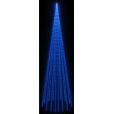 vidaXL Vlaggenmast kerstboom 1134 LED's blauw 800 cm