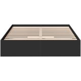 vidaXL Bedframe met lades bewerkt hout zwart 140x190 cm
