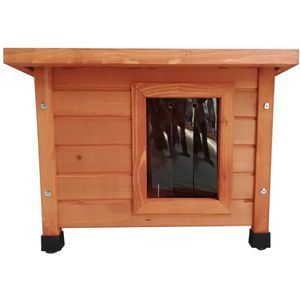 @Pet Kattenhok voor buiten 57x45x43 cm hout bruin