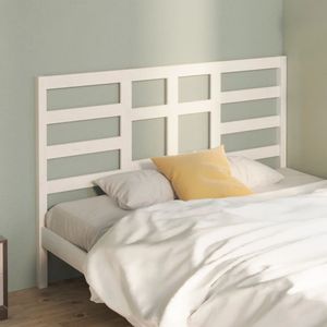 vidaXL Hoofdbord 166x4x104 cm massief grenenhout wit