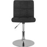 vidaXL Eetkamerstoelen 4 st draaibaar stof zwart