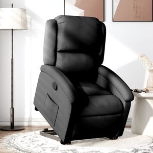 vidaXL Sta-op-stoel verstelbaar stof zwart