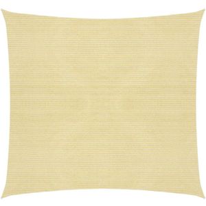 vidaXL Zonnezeil 160 g/m² 4x4 m HDPE beige