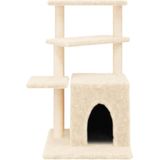 vidaXL Kattenmeubel met sisal krabpalen 83,5 cm crèmekleurig