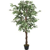 vidaXL-Kunstplant-ficus-378-bladeren-80-cm-groen