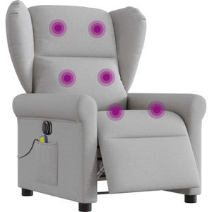 Massagefauteuil - Elektrisch Verstelbaar - Zwart - Stof - Met Massagefunctie