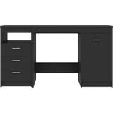 vidaXL Bureau 140x50x76 cm spaanplaat grijs