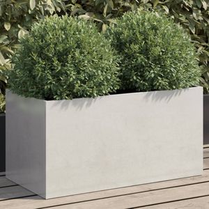 vidaXL Plantenbak 62x30x29 cm roestvrij staal zilverkleurig