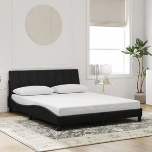 vidaXL - Bedframe - zonder - matrasx200 - cm - fluweel - zwart