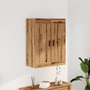 vidaXL Wandkast 69,5x34x90 cm bewerkt hout artisanaal eikenkleur