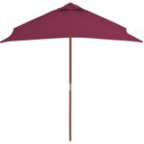 VidaXL Parasol Houten Paal 150x200 cm Bordeauxrood