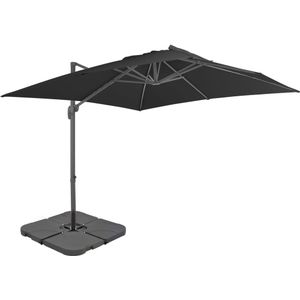 vidaXL Parasol met draagbare voet antraciet