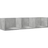 vidaXL Wandkast 75x18x16,5 cm bewerkt hout betongrijs