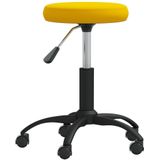 vidaXL - Massagekruk - fluweel - mosterdgeel