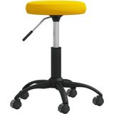 vidaXL - Massagekruk - fluweel - mosterdgeel