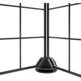 vidaXL Huisdierenkooi met deur 28 panelen 35x35 cm staal zwart