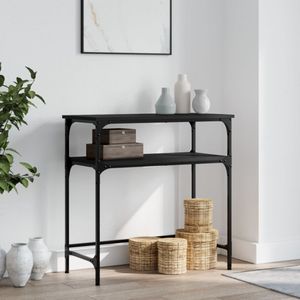 vidaXL Wandtafel 75x35,5x75 cm bewerkt hout zwart