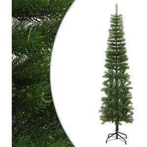 vidaXL Kunstkerstboom met standaard smal 240 cm PE - Realistische boom met volle uiteinden en duurzaamheid