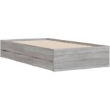 vidaXL Bedframe met lades bewerkt hout grijs sonoma eiken 90x200 cm