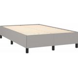 vidaXL Boxspring met matras stof lichtgrijs 120x190 cm